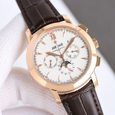 TW Factory Vacheron Constantin Patrimony Italian Cowhide Leather Strap Business Watch